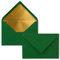 50x - Brief-Umschläge B6 mit Gold Innenfutter - 12,5 x 17,6 cm - Dunkelgrün - (Grün) - Nassklebung - FarbenFroh by GUSTAV NEUSER