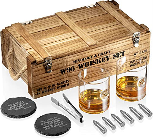 Set de regalo de piedras de whisky con 96 vasos