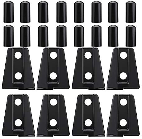 Nikou Garniture de couvercle de charnière de porte de voiture - 8 pièces noir résistant aux chocs légers Compatible avec Wra-ngler J-K Unlimited 4 portes 2007-2018