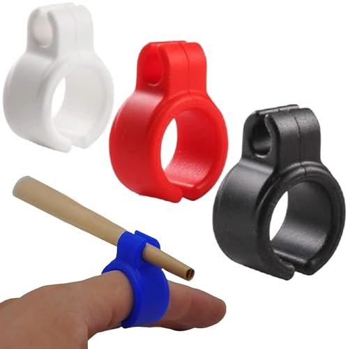 3 Pack - Cigarette Holder Ring - Hands Free Smoking - Joint Holder - Keep Your Fingers Clean - Cig Smoker Holder Ring for Controller, Driving, Gaming & More