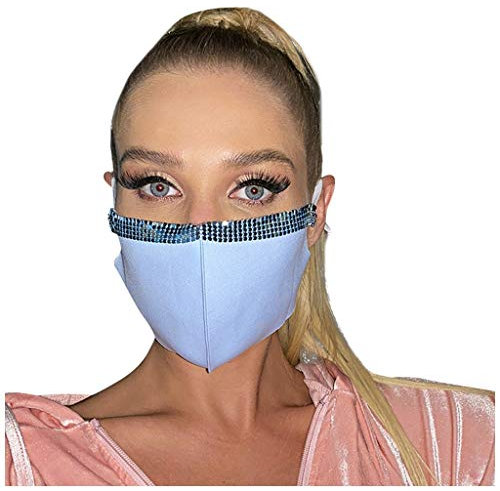 AMDOLE Jinchan 1 Stück Bandana Multifunktionstuch Pailletten Gesicht Halstuch Waschbar Atmungsaktive Stoffmẵske Staubdicht Schlauchschal Mund-Nasen Bandana Halstuch Herren Damen