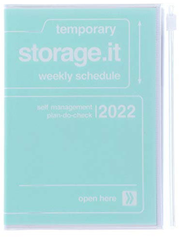 MARK'S 2021/2022 Taschenkalender A6 vertikal, Storage it // Mint: Von September 2021 bis Dezember 2022