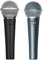 Shure BETA 58A Vocal Microphone - Single Element Supercardioid Dynamic Mic Stage And Studio & SM58-LC Cardioid Dynamic Vocal Microphone with Pneumatic Shock Mount, Spherical Mesh Grille