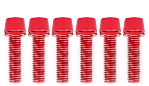 DONGKER 6Pcs Bicycle Stem Bolts, M5x18mm Titanium Bicycle Handlebar Stem Screws Bolts with Washers for BMX MTB Road Bike