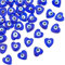 NBEADS ca. 33 Stück Herz Evil Eye Perlen, 12 mm Glas Evil Eye Charm Türkischer Evil Eye Spacer Perlen Lampwork Lose Perlen Mit 1.4 mm Loch Für DIY Halsketten Armbänder Schmuckherstellung, Mittelblau