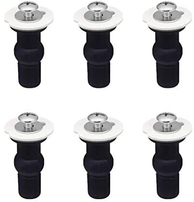 6 piezas Tornillo para Asiento de Inodoro Piezas de Inodoro, Fijaciones para Asiento de Retrete, Tornillo de Fijación de la Tapa del Inodoro para Montar y Fijar Todas las Tapas de Inodoro