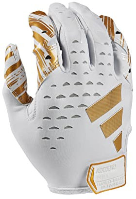 adidas Adizero 13 Fußball Receiver Handschuhe, Weiß/Metallic Gold, X-Large