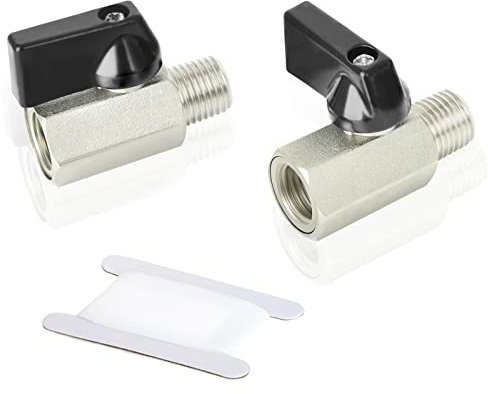 ERGAOBOY 2 pezzi 1/2 femmina x 1/2 maschio Interruttore di chiusura della valvola a sfera in rame nichelato per uso intensivo