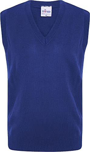 Axcent Comfort Men's Classic V Neck Sleeveless Tops Tank Jumper Slipover Sweater Vest Royal Blue