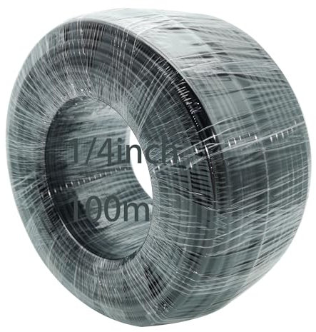 Tubi di osmosi inversa Nero, CESFONJER 6,3 mm (1/4) Tubo del Depuratore dell'Acqua, Tubo di Alimentazione dell'Acqua, per Frigorifero, Raccordi Osmosi inversa (100 m)