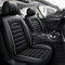 AdiNas Leder Auto Sitzbezüge Sets für Golf-VII/Variant/2014-2020, 5-Sitze wasserdichte Autositzbezüge Autositzschoner Universal Auto Innenraum Schonbezüge,Black_White/A