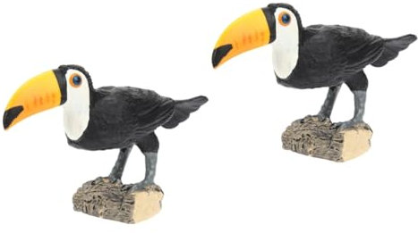 Supvox 2St künstlicher Vogel Tischdekoration bürodeko Vogelmodell Esstisch dekor Ornament Vogelspielzeug realistische Tukan-Figur Tukan-Modellierverzierung Schreibtisch schmücken Zubehör