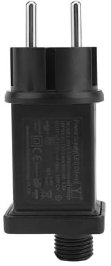 Powice EU Stecker Lichterkette Netzteil Adapter,12V Netzteil Stecker Wasserdicht IP44 für Lichtervorhang, Weihnachtsbeleuchtung, Eiszapfenlichter, Lichterkette