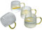 TRESV Set de 4 Tazas Transparentes de cristal agua de 350 ml para Desayuno, taza de Vidrio,Productos de vidrio,Tazas para Café y Té, taza de Agua, Bebida y Alcohol