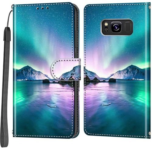 Handyhülle für Samsung Galaxy S8 Hülle, mit Standfunktion Kartenfächern Klapphülle Handytasche Kompatibel Samsung Galaxy S8