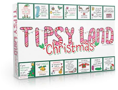 Tipsyland Christmas Edition, Adult Party Board Game, 75+ Unique Spaces for Calling Out Friends, Silly Dares & Confessions, and Mini Competitions | Great Gift Idea