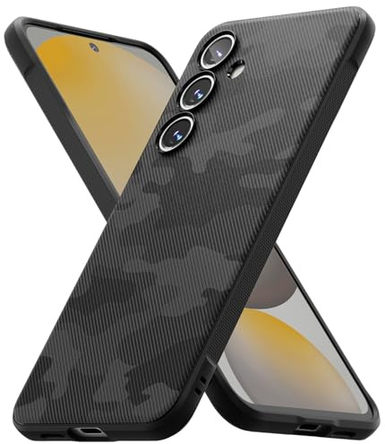 Ringke für Samsung Galaxy S24 FE Hülle, [Onyx/Griffig] Kratzfeste & Stoßfeste Schutzhülle, rutschfest & Anti-Fingerabdruck, Robustes Design, Camouflage Schwarz