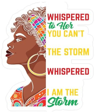 CafePress Afro Girl Black History Small Die Cut Sticker, 3x4 Matte Finish