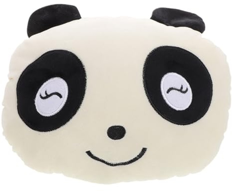 Almohada de Felpa Diseño para Reposacabezas de Panda de Coche | Funda Desmontable, Altura Ajustable, Uso Versátil, Soporte Cervical para Casa y Sofá