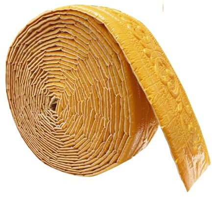 YushengTai Zierleisten Selbstklebend Gold, Bordüre Selbstklebend 10m x 8cm x 4mm, Stuckleisten Wand Tapetenbordüre, Anti-Kollisions Fliesen Bordüre Wasserdicht Wandbordüre für Linien, Decken, Ecken