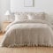 Appletree Natural Frill Duvet Cover - Super King Size (260 x 220cm) - Soft 100% Cotton - 2 Pillowcases - Frilly Ruffle Bedding in Natural