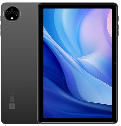 AGM PAD T3 Tablet Android 14, 2025 Neuester Tablet 10.1 Zoll HD-Display, 350 NITS-Bildschirm mit hoher Helligkeit, Unisoc T606, 4 GB RAM + 64 GB ROM, Dual-SIM, 8 MP +5 MP Kamera, OTG, GPS, Widevine L1