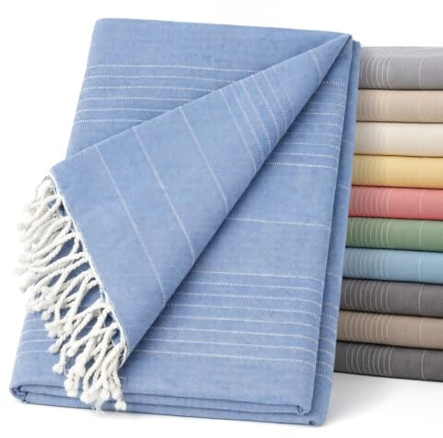 ECOMMERC3 Mehrzweck-Tagesdecke, Größe 300 x 260 cm, für Sofa oder Bett, Blaue Mehrzweck-Tagesdecke, dekorativ für Sofa, Bett, Sofaüberwurf, leicht und elegant, Blau
