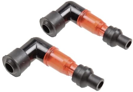 Streetparts24 2x Zündkerzenstecker beleuchtet Rot – passend für Zündapp, Hercules, Sachs, Kreidler, Puch, Yamaha, Piaggio, Simson - Roller Mofa Moped 2-Takt 50ccm
