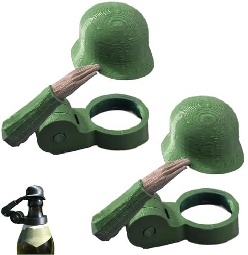 Siebkorb Beer Bottles Helmet Beer Helmet, Soldier Salut Bottle Stopper Beer Bottle Helmet, Decorative Beer Bottle Caps for Crafts, BBQ Party, Bar, Veterans