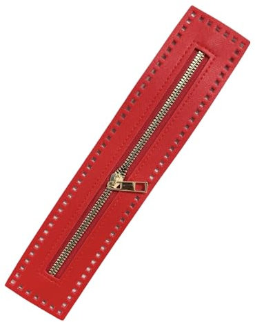 YKAFADE 2 cerniere, cerniera in pelle PU per cucire, chiusura lampo con cornice in pelle PU, accessori di ricambio per lavori a maglia, uncinetto, borse, per portafogli, cucito, progetti fai da te