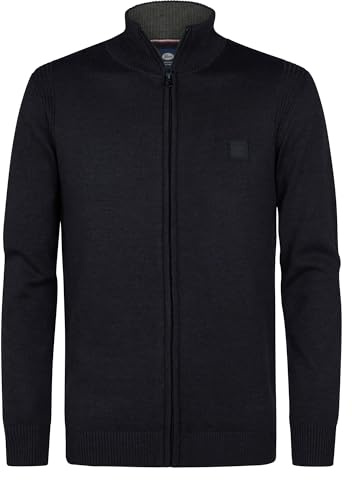 Petrol Industries - FeinstrickStrickjacke Nevada Schwarz XXL