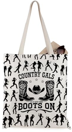 JTOUK Line Dance inspirierte Tragetasche, Western-Landmusik, tanzende Tänzerin, Geschenk für Tanzliebhaber