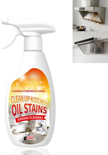 Heavy Duty Degreaser,Powerful Kitchen Foam Cleaner,Heavy Duty Oil Stain Remover Spray,Powerful Grease Remover,Stain Remover for Stove and Range Hood,Multifunctional Foam Cleaning for Stubborn Stains
