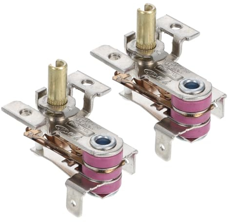 Toddmomy Termostato Radiador Eléctrico 16 a 250 V, 2 Piezas Ajuste | Protección contra Sobrecalentamiento, Cobre y Plata, Repuestos de Calefacción, Uso Invernal Color Aleatorio Estilo Aleatorio