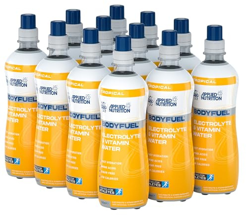 Applied Nutrition BodyFuel Electrolyte Water - Body Fuel Prime Drink with BCAAs and Vitamins, Fast Hydration (12 x 500ml) (Tropical)