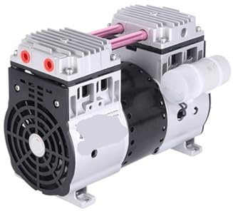 380V Oil-Free Piston Vacuum Pump, KB140H 450W Industrial Oil Less Vacuum Pump for CNC, Lab, Packaging & Factory