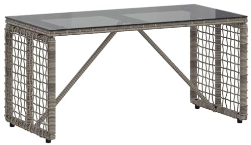 vidaXL Tisch für Outdoor Grau und Schwarz 80 x 40 x 40 cm