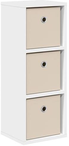 vidaXL Sideboard mit Schubladen Weiß 25,5 x 22 x 69,5 cm