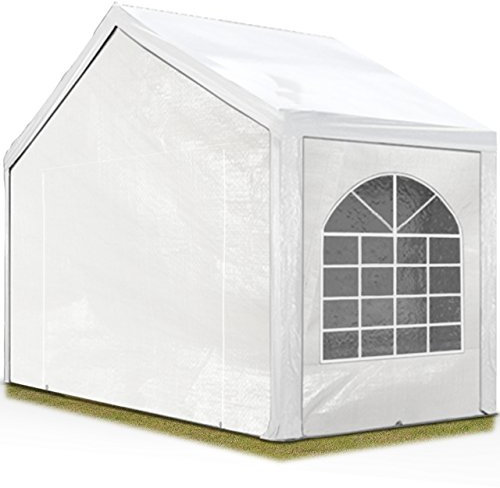 TOOLPORT Hochwertiges Partyzelt 3x2 m Pavillon Zelt PE Plane 450 N Gartenzelt Festzelt Wasserdicht weiß