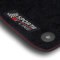 Bär-AfC Auto Fußmatten Sport Line passend für Seat Leon 1M 1999-2006, Autoteppiche Nadelvlies Schwarz, Bandeinfassung mit Roter Ziernaht, Stick Rot & Grau, Set 4-teilig, SE03473