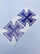 Schönheits Shop 2X Eiserne Kreuz Lila Glitzer Metallic Iron Cross Sticker Auto Aufkleber Tuning Oldschool