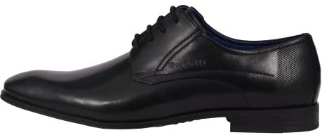 bugatti Herren Businessschuhe, Männer Business Schnürer,Freizeit,Schnuerschuhe,Schnuerer,straßenschuhe,Strassenschuhe,schwarz (1000),47 EU / 11.5 UK