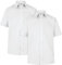 ZECO (2 Pack) Boys Short Sleeve Sleeve, Non Iron School Shirts (3-16+ Years) White