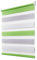 Deswell Doppelrollo Klemmfix ohne Bohren Grün-Grau-Weiß B95 x H130 cm (Stoffbreite 91cm) Rollos für Fenster ohne Bohren für Fenster mit Lichtdurchlässig & Verdunkelnd/Höhe Stufenlos Verstellbar