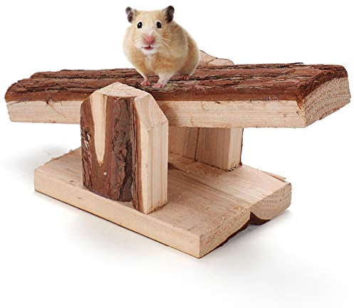 Zerodis Natürliche Holzsäge für Kleintier-Sägekäfig Kautraining Spielzeug Haustier Mäuse Ratte Meerschweinchen Hamster Kaninchen