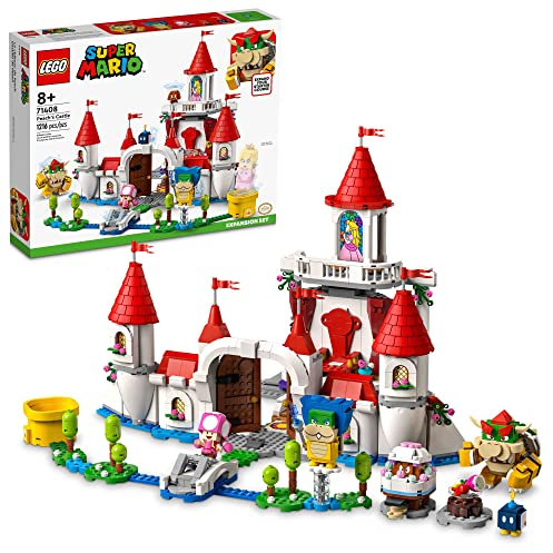 LEGO Super Mario Peach’s Castle Expansion Set 71408, Buildable Game Toy, Gifts for Kids Aged 8 Plus with Time Block Plus Bowser and Toadette Figures, to Combine with Starter Course