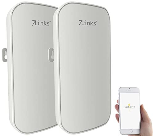 7links Outdoor WiFi: 2er-Set Outdoor-WLAN-Repeater mit 1.200 Mbit/s, für 2,4 & 5 GHz, App (WLAN Verstärker für draußen, WLAN Verstärker für außen, Außenbereich)