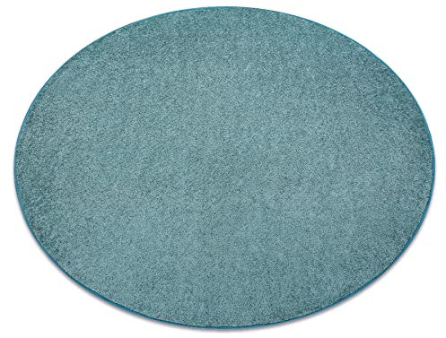 Teppich rund Santa FE grün 24 eben, glatt, einfarbig, Kreis 200 cm