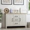 Galano Limestone 2 Door 3 Drawer Sideboard – Storage Cabinet with Adjustable Shelves – Home Organizer for Living, Dining, or Hallway – 39.5D x 119W x 76.1H cm (Light Grey)
