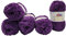 5 x 100 Gramm Himalaya Dolphin Star Strickwolle, Babywolle mit Glitzer, 500 Gramm Wolle Super Bulky (beere 92128)